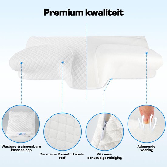 ErgoLux™ Kussen | Slaap Beter, Snurk Minder