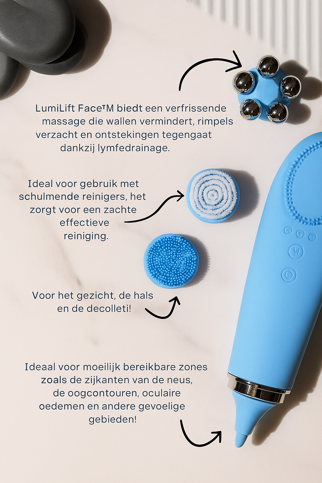 LumiLift™ | SkinPro – Stimuleer je Huid met Diepe Warmte & Vibratie voor een Stralende Look